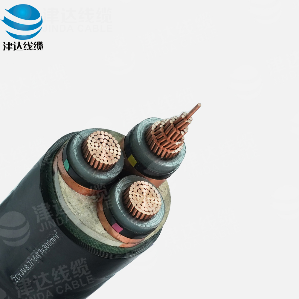 ZC-YJV 3*300铜芯交联聚乙烯绝缘聚氯乙烯护套阻燃C类电力电缆